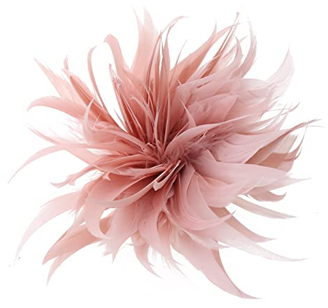 LUOFENG Pin de Pluma, Broche de Hebilla para Bufanda, Clip de Navidad, Broche de Solapa, joyería, Pin con Insignia de Flor de Pluma para Mujer y niña