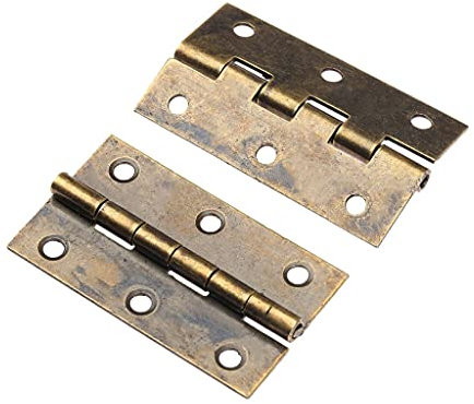 JNHGSHUAISDF Türscharniere 2 Stück Bronze Möbel Schrank Schublade Tür Scharnier Antike Dekorative Scharniere for Schmuck Holz Box Möbel Hardware 50x28mm