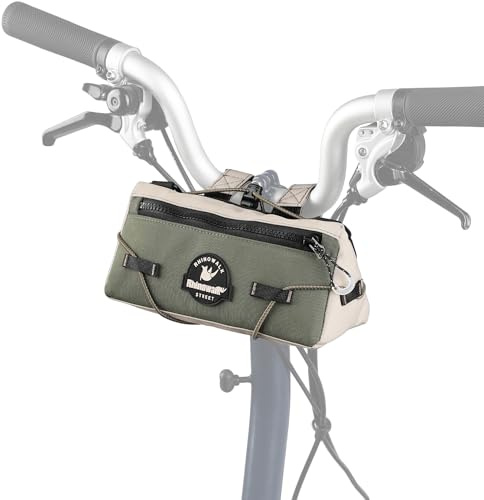 Rhinowalk Bike Handlebar Bag Urban Cycling Front Bag Bike Basket Bicycle Storage Bag, Shoulder Bag, Cycling Accessories(Green)