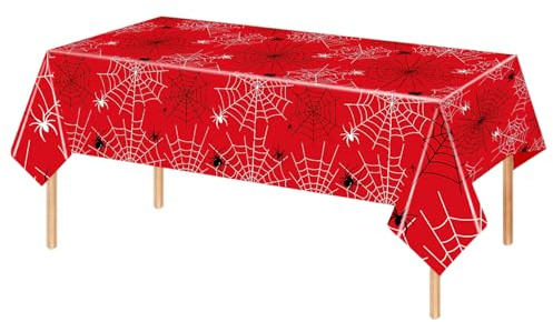 Spinne Geburtstag Deko Kinder, Spinnennetz Party Tischdecke 108×180cm, Superhelden Geburtstag Jungen, Netz Motiv Partygeschirr, Kindergeburtstag Deko Spider Party