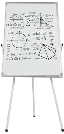 ​Flipchart Ständer Whiteboard, 61 x 91cm Magnetische Trocken Abwischbar White Board mit Stativ, Höhenverstellbar, Dreibein Whiteboards mit Ständer, Inkl.Magnete, Radiergummi, Stift