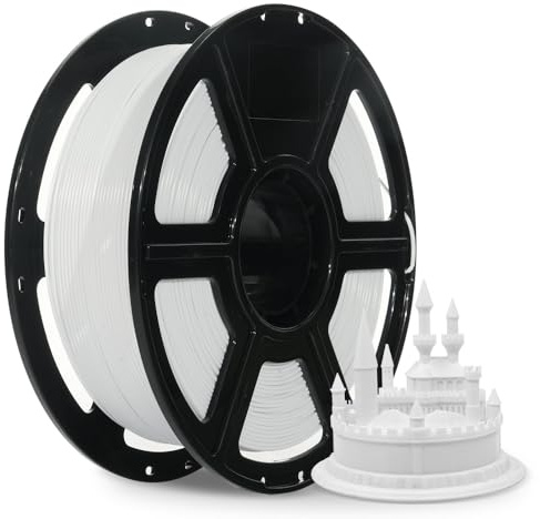 FLASHFORGE ABS PRO 3D-Drucker-Filament, Robuste und Hitzebeständige Filamente, 1kg Spule (2.2lbs), Maßgenauigkeit +/- 0,02 mm, Starke und Langlebige ABS-Verbrauchsmaterialien (Weiß)