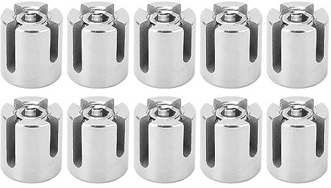 10 Pezzi Morsetto per Cavo a Croce in Acciaio Inossidabile Morsetto per Fune Morsetto per Ringhiera in Filo di Fissaggio Fissaggio Stabile per Interni Ed Esterni (M8 3