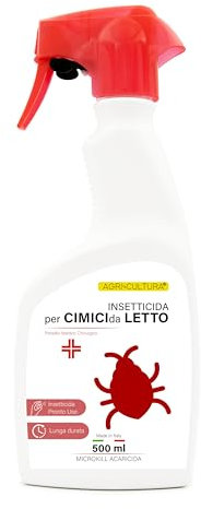 AGRI-CULTURA® | Insetticida Cimici da Letto Spray Pronto Uso 500 ML【Azione Rapida】| Insetticida Inodore, Non Tossico Ideale per Letti, Materassi e Divani | Repellente Cimici da letto a lunga durata.