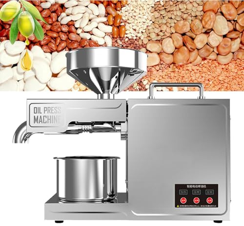 Commercial Oil Press Machine Automatic Oil Press Extractor for Peanut Sunflower Walnut Flaxseed Hemp Perilla Sesame Seeds