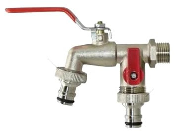 YANGC Herramientas de jardín, grifo de agua de latón de 1/2 , exterior e interior usado, manija de palanca de encendido/apagado fácil, grifos de suministro de riego, válvula de bola(01-A)