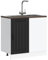Gecheer Panel para lavavajillas Lucca Madera contrachapada Negra,Panel Frontal Lavavajillas Cocina Proteger Electrodoméstico,RY-2
