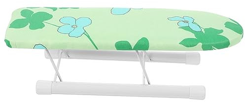POPETPOP Asse Da Stiro Da Tavolo Piccolo Tappetino Spesso e Struttura Stabile, Accessorio Multifunzione Per Stirare e Supporto Laptop Per Casa, Dormitorio, Soggiorno e Hotel