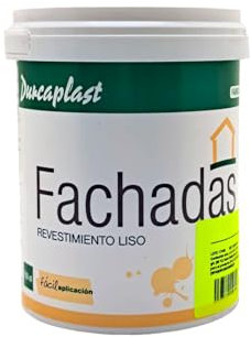 DURCAPLAST pintura fachadas en colores y aspecto mate. De alta cobertura, extraordinaria resistencia al roce y a la intemperie. (750ml, GRIS OSCURO 27)