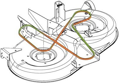 SECURA Courroie trapézoïdale compatible avec MTD 754-04069, 754-0631 Plateau de coupe