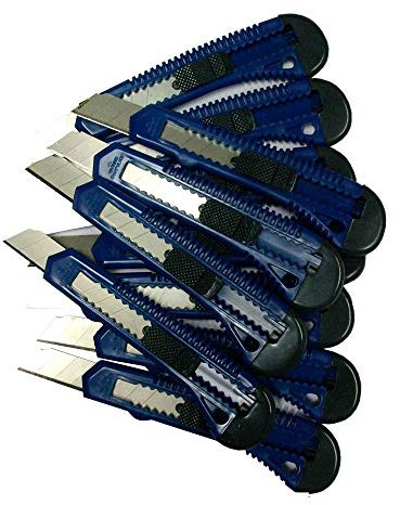 Cuttermesser 50 Stück Teppichmesser Paketmesser 18 mm Universalmesser Messer