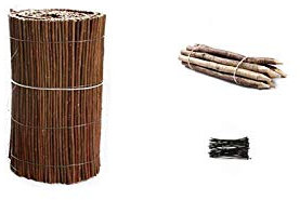 Damian-Wiklina - Tappetino in salice, bordo in salice, 3 m, lunghezza 300 cm, altezza selezionabile (A 40 x 300 cm)