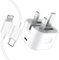 iPhone Charger [Apple MFi Certified] Apple 20W USB C Fast Charger Plug and 2M/6.6FT USB-C to Lightning Cable, 20W PD UK Adapter Compatible with iPhone 14/13/12/11/Pro/Pro Max/Plus/XS/SE, AirPods-White
