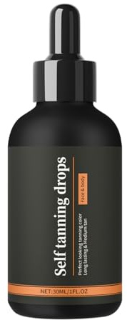 Ansiktsbrunardroppar Naturlig fuktgivande 30 ml resestorlek | Brun-utan-sol kroppsolja för återfuktande naturlig självbrunarolja kropp ansikte semester utomhus inomhus solarium