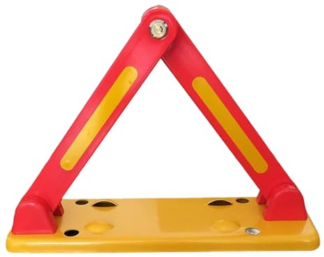 Barrière de stationnement verrouillable antivol avec clé pour espaces privés Rouge