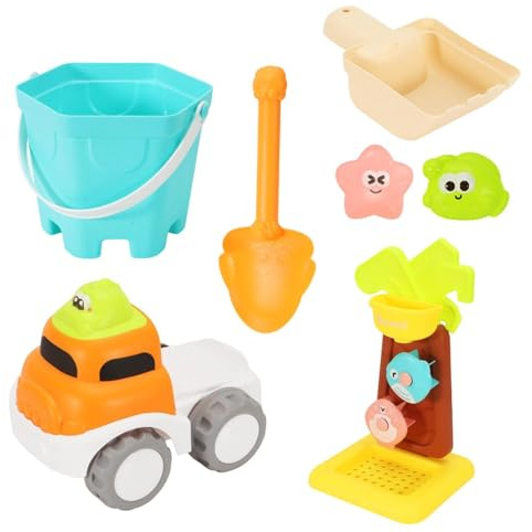 Sand Toys For Beach – 7-Pieces Fun Shovel Tool Digger | Sandbox Toys | For Family Outdoor Outside Pool Water Swimming Diving Summer Vacation Backyard Play Preschool Building Task