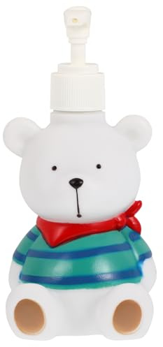 UPKOCH Dispenser Di Lozione Cartoon Premere Tipo Bottiglia Ricaricabile Per Sapone Liquido Shampoo Gel Doccia 6.3X2.8X3.1 Pollici Compatto E Portatile Per Bagno E Viaggi
