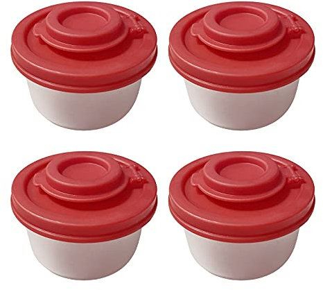 Salz Gewürzboxen - und Pfefferstreuer für unterwegs - 1/2/4pcs Mini Streuer Set für Salz und Pfeffer mit Deckel zum mitnehmen - Perfekt für Reisen, Camping und to-Go - Verschließbar (4pcs)