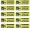 ECSiNG 10 pegatinas de advertencia de cámara de salpicadero de PVC de 89 x 28 mm para grabación de cámara de salpicadero exterior de coche