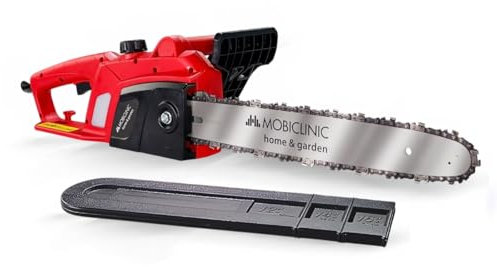 Mobiclinic®, Elektro kettensäge, Verkabelt, 1800 w, Schnittlänge 40 cm, Enthält hülle, Selbstschmierung, Leicht und sicher, Mit griff, Geschwindigkeit 13 m/s, Bis zu 120 ml, Ölstandsanzeige