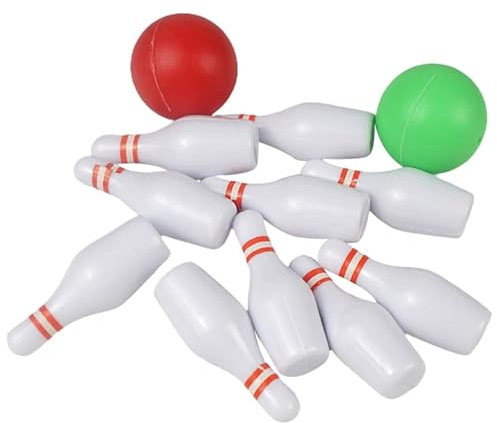 Vaguelly Ensemble De Jeu De Bowling Miniature - Mini Jeu De Bowling Quilles De Bowling Jouets De Balle Accessoires De Meubles De Maison De Poupée pour Les Remplisseurs De Sacs De Cadeaux