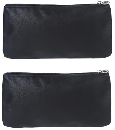 2 Stück Geldtasche Geldtaschen Banktasche Kosmetiktasche Klein Premium Kosmetiktasche Damen PU Schminktasche mit Reißverschluss Mini Tasche Makeup Bag Kleines Mäppchen Cosmetic Bag für Damen Mädchen