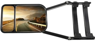 RéTroviseur Caravane Extension De Miroir D'aile De Remorque À Clipser, Double Miroir De Remorquage Réglable Rétroviseurs Remorquage