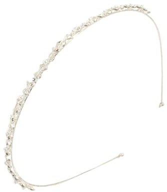 WeddHuis Braut Stirnband 1 Stück Braut Blumen Stirnband Elegante Damen Haarband Hochzeit Haarschmuck (Silber)