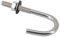 10 Pack M6x20x60mm 304 Stainless Steel Tile Hook Bolt with Waser and Nut for Roof Tile Fixed, Fastening Hook Bolts