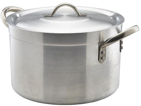 Aluminium Stewpan with Lid – 49L Large Cooking Pot for Stews, Soups & Catering – Heavy-Duty Commercial Cookware