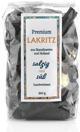 500g Premium Lakritzmischung. Handverlesene Lakritz-Spezialitäten aus Skandinavien und Holland, süße und salzige Mischung. Als Geschenk oder zum selbst genießen | Handverlesen, mit Salmiak, Lakritze Geschenkset, Süßholz, holländische und dänische Lakritz, Bonbons