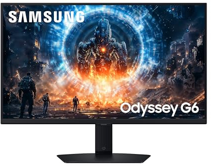 Samsung Odyssey Gaming G6 LS27FG606EUXXU 27 QHD 1ms 350Hz Gaming Monitor - 2560x1440, HDMI 2.1, Displayport, VESA DisplayHDR 400, Height Adjust