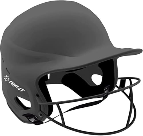 RIP-IT | Vision Pro Softball Batting Helmet | Matte | Black XS/S | Lightweight Women's Sport Equipment