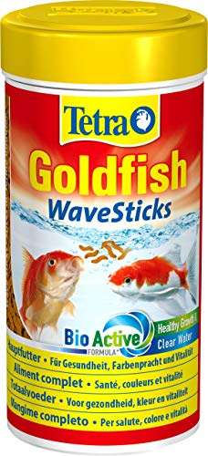 Tetra Goldfish Wave Sticks - Nourriture en Forme de Ver pour Poissons Rouges et d'Eau Froide - Boîte de 250 ml