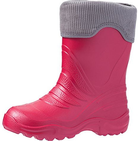 Ladeheid Bottes de Pluie Thermiques en EVA Mixte Enfant Fille Garçon LA-861-2017 (Fuchsia212/Gris, 34/35 EU)