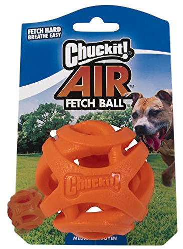 Chuckit! Air Fetch Dog Ball Durable Rubber Dog Toy Launcher Compatible Dog Ball, 1 Pack, Medium