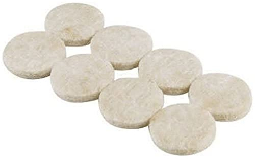 Felt Gard 25mm (1 inch) Round Furniture and Floor Protection Felt Pads, Beige, (Pack of 16)