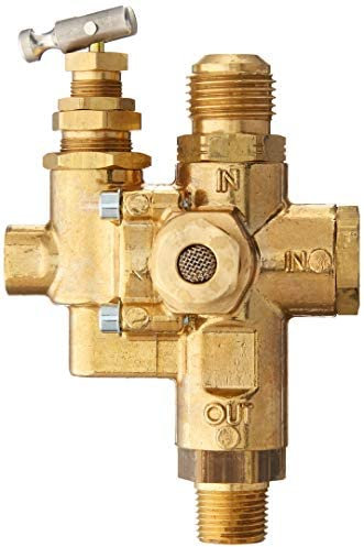 DAONEG 885426 EC2510E Pilot Unloader Check Valve Combo for Gas & Electric Air Compressors (1/2 MPT Inlet x 3/8 MPT Outlet, Brass, 140 PSI Max)