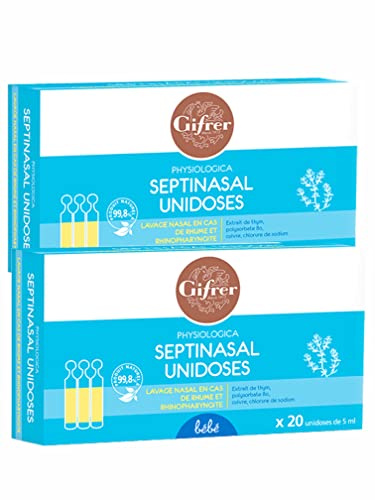 Gifrer Physiologica Septinasal Lavage Nasal - lot de 2 Boites x 20 unidoses de 5ml