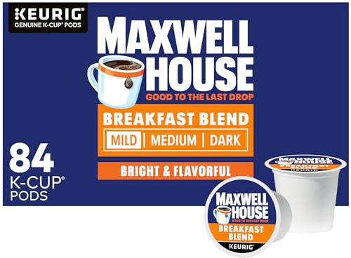 Maxwell House Breakfast Blend Mild Roast K-Cup Coffee Pods, 84 ct Box