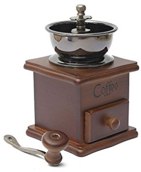 Manual del grano de café mano molino especias estilo Vintage Burr Retro madera molino café máquina grano molino - para los amantes