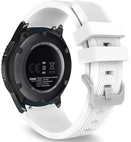 MoKo Sport Band Compatible with Samsung Galaxy Watch 3 45mm/Gear S3 | für S3 Frontier/Classic/Galaxy Watch 46mm, Weiches Silikon, Wasserdicht & Atmungsaktiv, 22mm Ersatzarmband, für Herren Damen