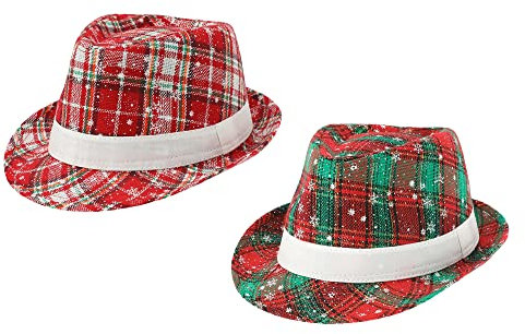 Annastore Weihnachtsmütze, Kopfschmuck Weihnachtsmütze Street Style London Kopfbedeckung, Weihnachtsmütze, modische Mütze für Herren & Damen, 2-teiliges Set