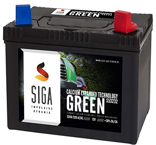 Rasentraktor Aufsitzmäher Batterie 32Ah 12V Aufsitzrasenmäher statt 26Ah 28Ah 30Ah Plus Pol Rechts (32Ah Plus Rechts)