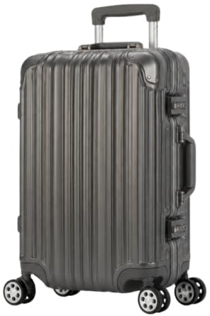 Travelhouse London Boardkoffer S-55cm · Aluminium Rahmen · Polykarbonat Hartschale · 2X TSA Zahlenschloss · 4X Silent Move Doppelrollen Handgepäck 47L