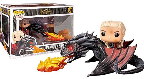 POP Funko Rides: Got - Daenerys Targaryen On Fiery Drogon - Game of Thrones - Juego de Tronos - Figura de Vinilo Coleccionable - Idea de Regalo- Mercancia Oficial - Juguetes para Niños y Adultos