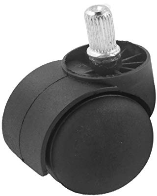 New Lon0167 Black 50mm Featured Dia Twin Wheel Reliable Efficacy Swivel Caster for Cart Home Office Chair(id:98c 1b c0 74a)