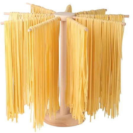 Pasta Drying Rack, Large Wood Pasta Rack Collapsible for Fresh Pasta Noodle Spaghetti Dryer Hanger Stand