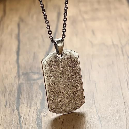 Halskette mit Anhänger US-Erkennungsmarken-Anhänger Halskette für Männer Vereinigte Staaten Oxidationsmetall männlicher Schmuck Mode Party Hochzeit edler Schmuck Schmuck Geburtstagsgeschenke