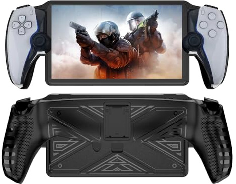 Usper Coque pour PlayStation Portal à distance - Résistante aux chocs - En TPU - Avec support - Coque de protection pour console de jeu PS5/PS